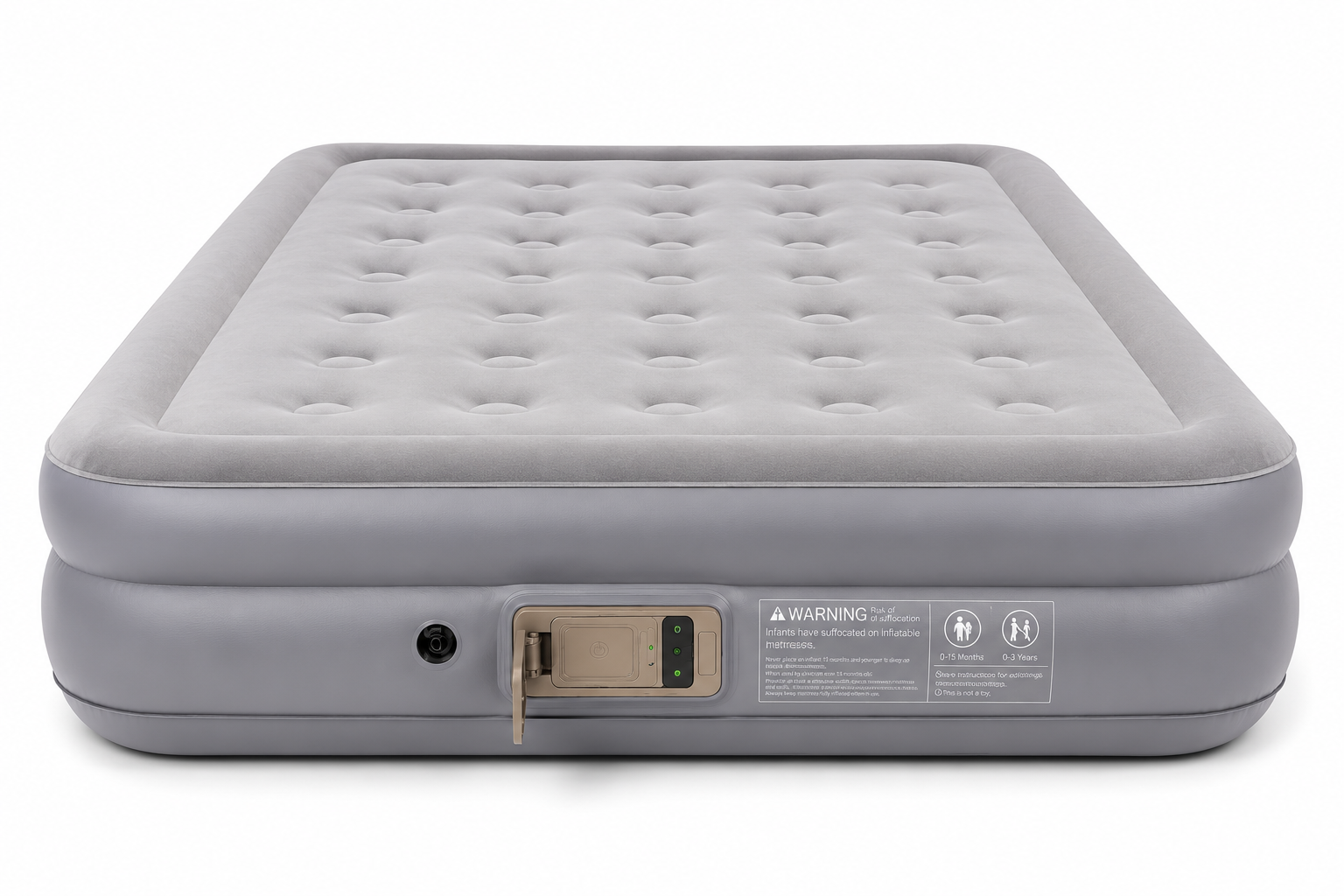 Premium Heavy-Duty Inflatable Air Bed with Built-In Rechargeable Pump | One-Touch Inflation