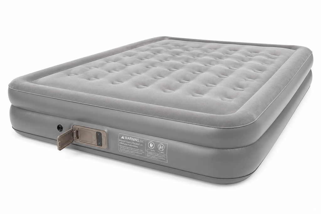 Premium Heavy-Duty Inflatable Air Bed with Built-In Rechargeable Pump | One-Touch Inflation