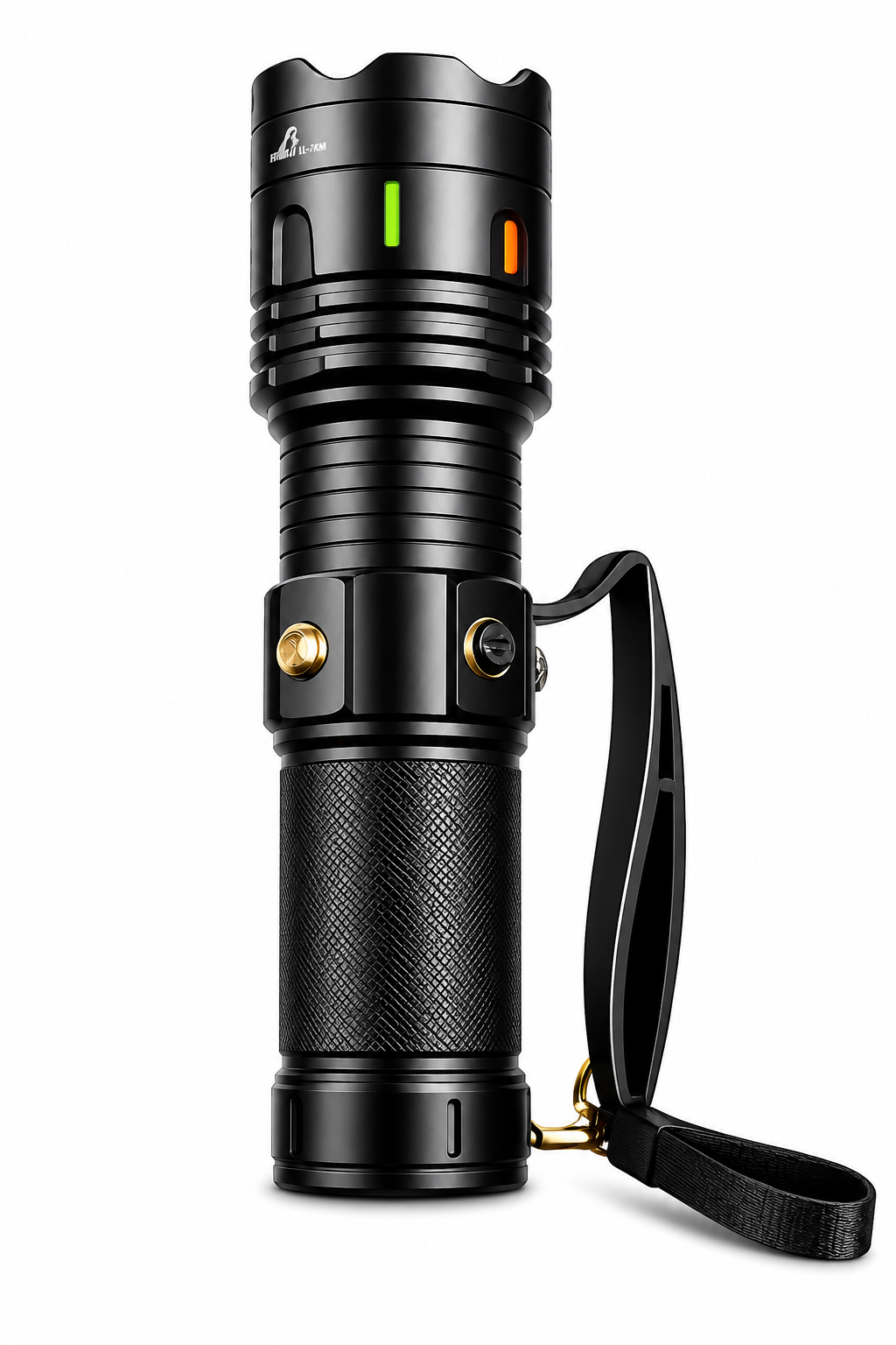 HL-7KM Rechargeable Heavy-Duty Metallic Torch | 25,000 ANSI Lumens Ultra-Bright Searchlight