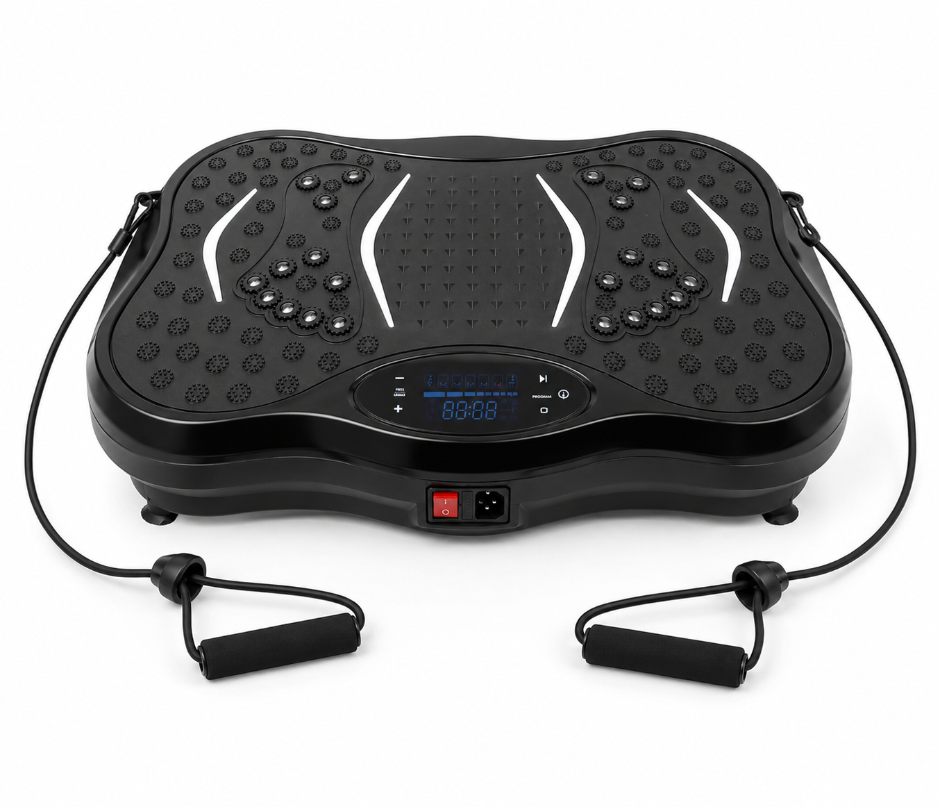 Whole Body Vibration Fitness Platform with Resistance Bands – Home Body Toning | Muscle Activation & Exercise Machine