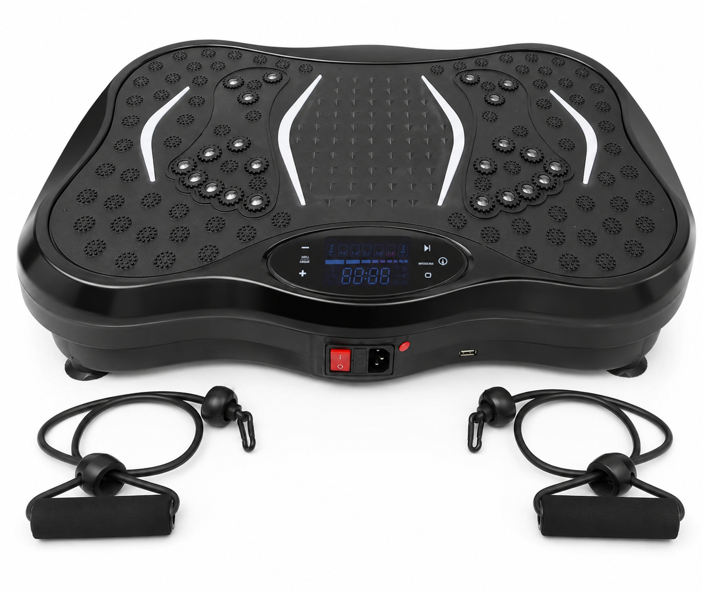 Whole Body Vibration Fitness Platform with Resistance Bands – Home Body Toning | Muscle Activation & Exercise Machine