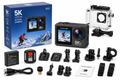 Professional 5K Ultra HD Dual Screen Water Resistant Action Camera with Dual Display, EIS Stabilization & Remote Control